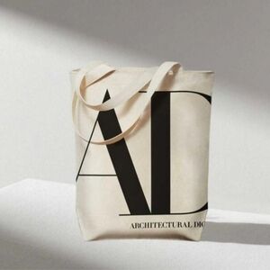 Architectural Digest Canvas Tote Grocery Shopping Bag